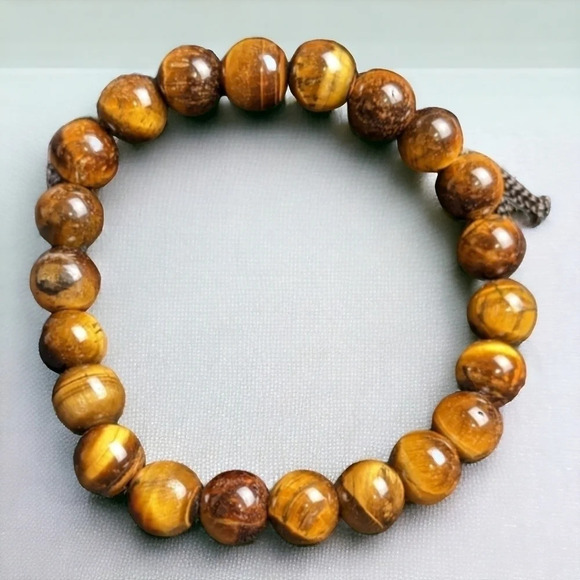 New Tigers eye stretch bracelet, 8mm - Picture 1 of 8